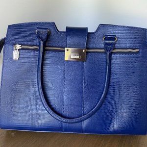Prüne engraved leather satchel bag